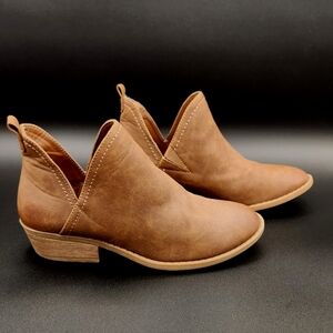 Women's Brown Chunky Ankle Boots - Size 6